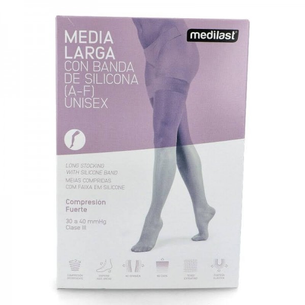 medilast media larga con blonda comp fuerte color beige xl