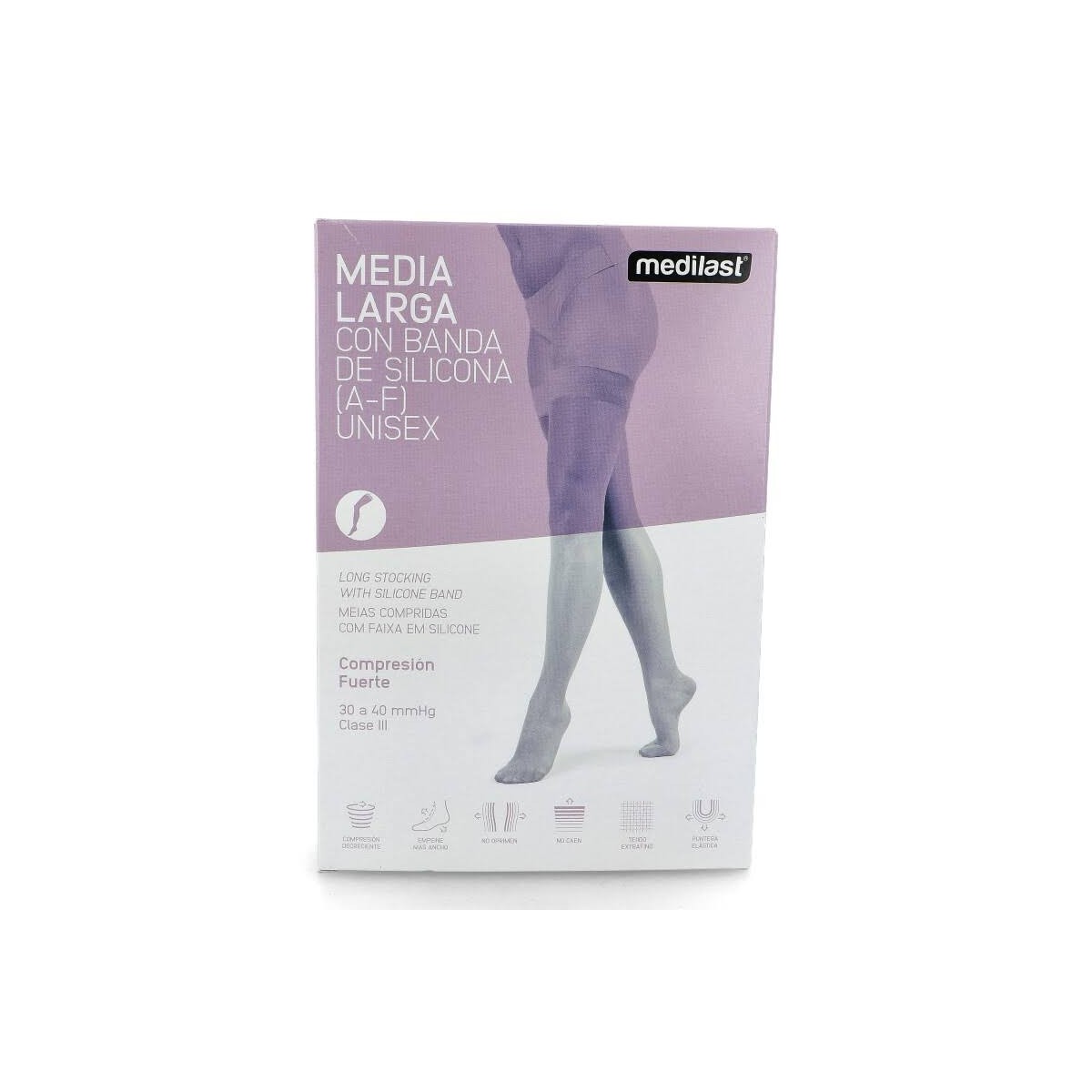 medilast media larga con blonda comp fuerte color beige xl