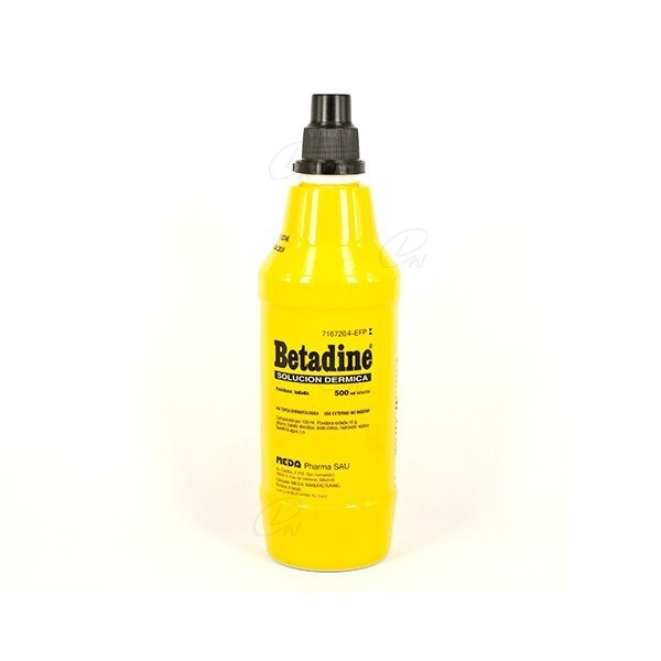 BETADINE 100 mg/ml SOLUCION CUTANEA, 1 frasco de 500 ml