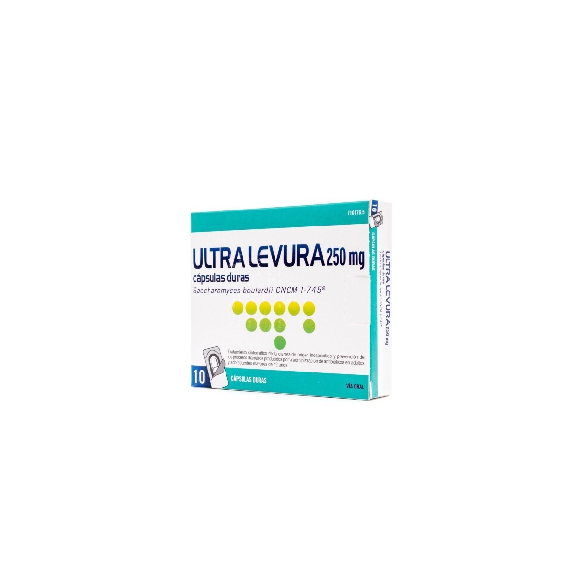 ULTRA-LEVURA 250 mg CAPSULAS DURAS, 10 capsulas