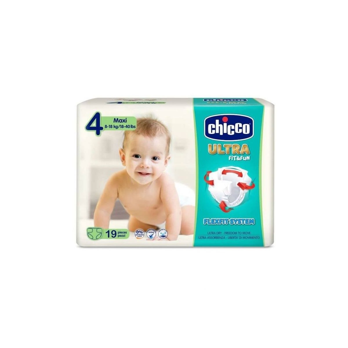 chicco panales maxi fitfun 4 8 18 kg 19 ud
