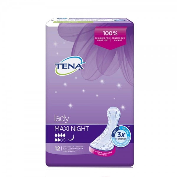 tena lady maxi night 12 compresas