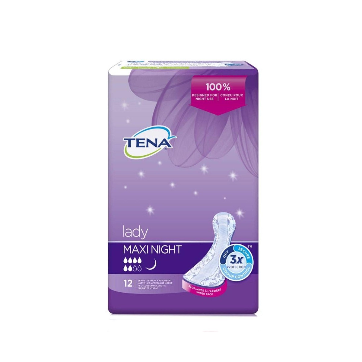 tena lady maxi night 12 compresas