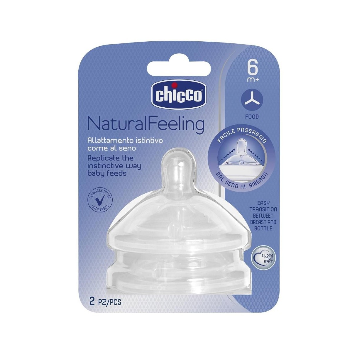 chicco tetina natural feeling 6m flujo papilla