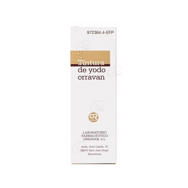 TINTURA DE YODO ORRAVAN 20 mg/ml SOLUCION CUTANEA, 1...