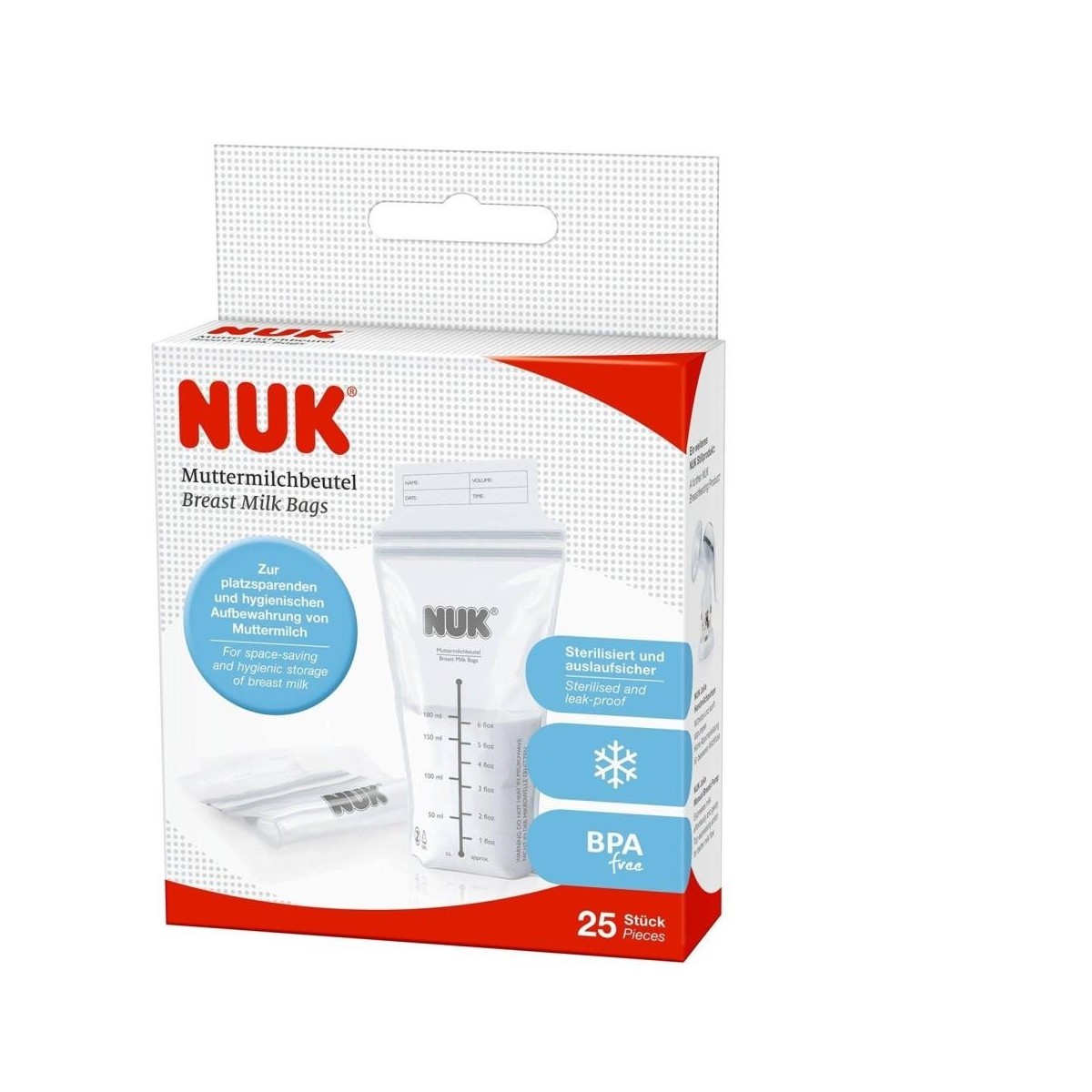 nuk bolsas de leche materna 25 uds