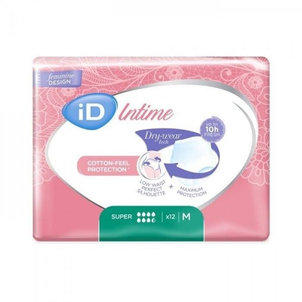 id intime panales incontinencia super talla m 12 unidades