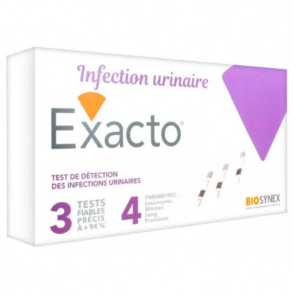 exacto test deteccion de infeccion urinaria 3 tiras