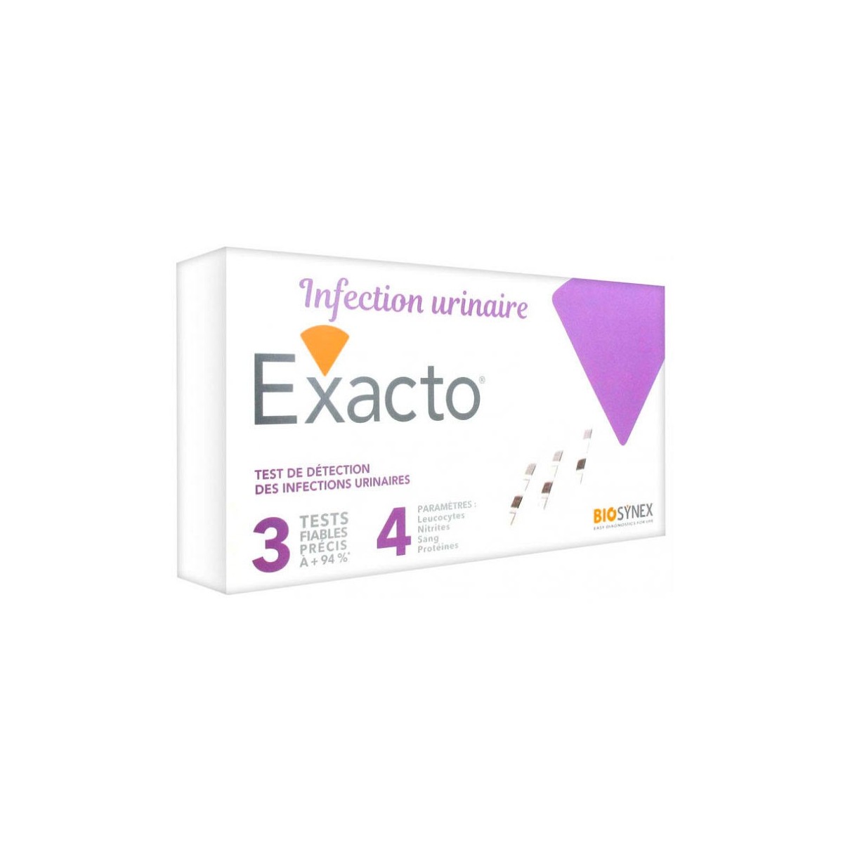 exacto test deteccion de infeccion urinaria 3 tiras