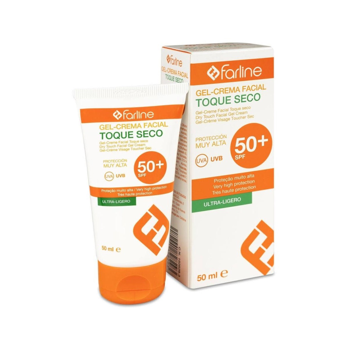 farline gel crema facial spf50 toque seco 50ml