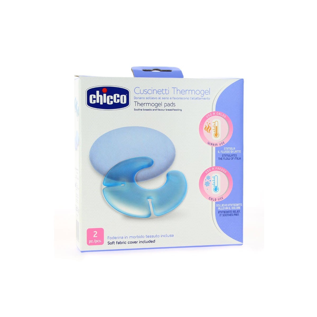 almohadillas de lactancia thermogel chicco 2 uds