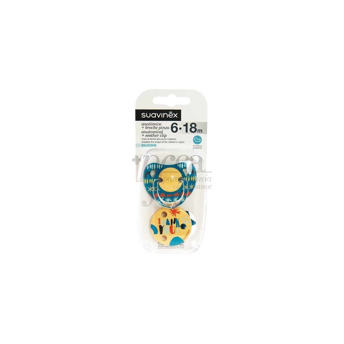 suavinex chupete anatomico silicona 6 18m broche