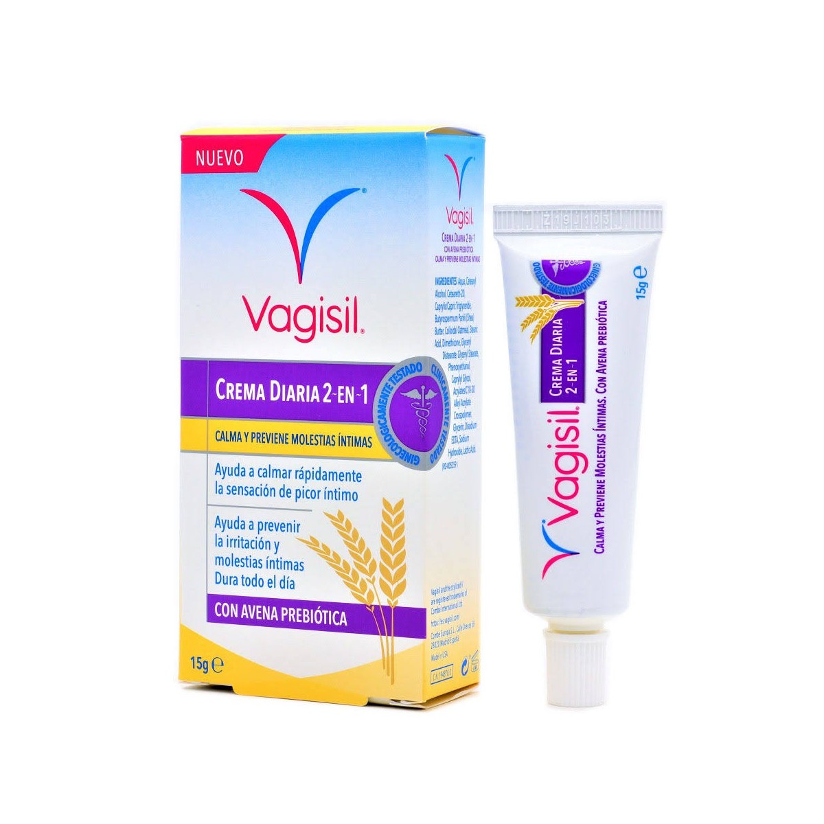 vagisil crema diaria 2 en 1 15 g