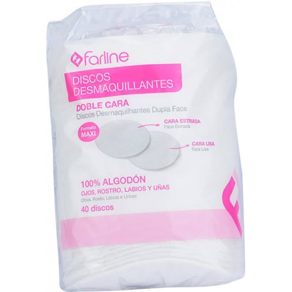 farline discos desmaquillantes ovalados 40 discos